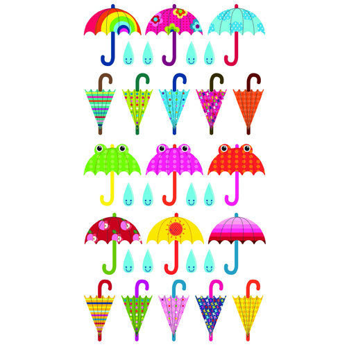 EK Success - Sticko Sparkler Stickers - Patterned Umbrella Repeats