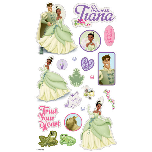 EK Success - Disney - The Princess and the Frog Collection - 3 Dimensional Puffy Stickers - Tiana, CLEARANCE