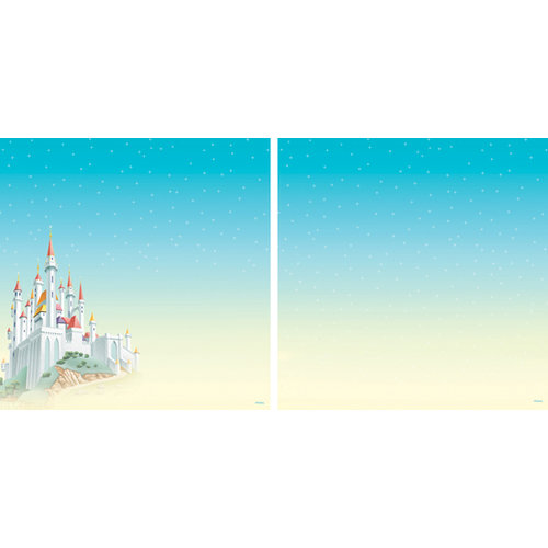 EK Success - Disney Collection - 12 x 12 Double Sided Paper with Varnish Accents - Princess Castle