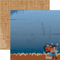 EK Success - Disney Collection - 12 x 12 Double Sided Paper with Varnish Accents - Toy Story - Woody Justice