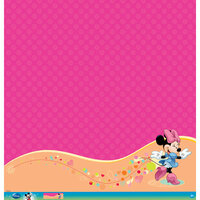 EK Success - Disney Collection - Mickey Family - 12 x 12 Paper with Glitter and Varnish Accents - Minnie Mouse