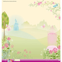 EK Success - Disney Collection - Princess - 12 x 12 Paper with Glitter Accents - Fairy Tale Land