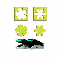 EK Success - Paper Shapers - Slim Profile - Mini Punch Set - 2 Pieces - Daisy and Petunia, CLEARANCE