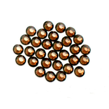 EK Success - Jolee's Jewels - Crystallized Swarovski Elements Collection - Flat Back Hotfix Jewels - 4 mm - Smoked Topaz