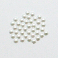 EK Success - Jolee's Jewels - Crystallized Swarovski Elements Collection - Flat Back Hotfix Jewels - Pearls - 4 mm - Chalk White