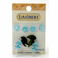 EK Success - Laliberi - Jewelry - Beads - Buds and Leaves - Teal Assorted