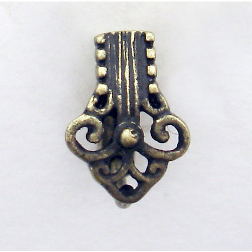 EK Success - Jolee's Jewels - Jewelry Interchangeable Pendant Bail - Filigree Swirl - Worn Brass Antique