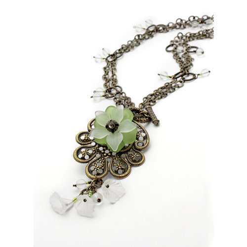 EK Success - Laliberi - Jewelry - Necklace Kit - Large Metal Flower Drop