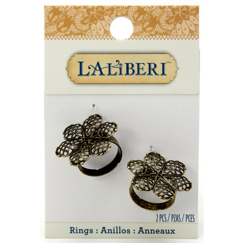 EK Success - Laliberi - Jewelry - Brass Rings - Filigree Flowers