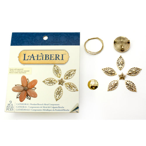 EK Success - Laliberi - Vintage Petals Collection - Jewelry Multi Component Kit - Cathedral - Gold