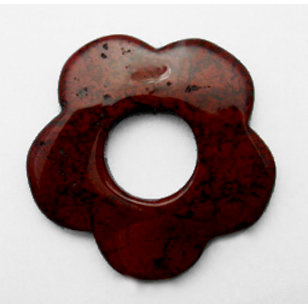 EK Success - Jolee's Jewels - Jewelry Stone Pendant - Donut Flower - Breciated Jasper