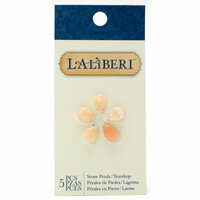 EK Success - Laliberi - Vintage Petals Collection - Jewelry - Ring - Petals - Semi Precious Stone - Peach Stone