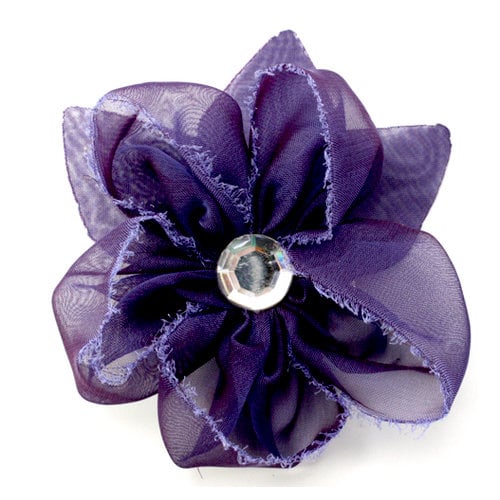 EK Success - Laliberi - Julie Comstock - Jewelry - Ready to Wear Flower - Purple with Leaves