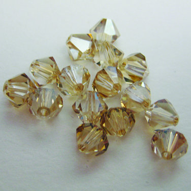 EK Success - Jolee's Jewels - Crystallized Swarovski Elements Collection - Jewelry Beads - Bicone - 6 mm - Golden Shadow