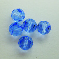 EK Success - Jolee's Jewels - Crystallized Swarovski Elements Collection - Jewelry Beads - Round - 8 mm - Light Sapphire