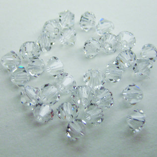 EK Success - Jolee's Jewels - Crystallized Swarovski Elements Collection - Jewelry Beads - Bicone - 4 mm - Crystal