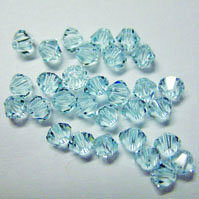 EK Success - Jolee's Jewels - Crystallized Swarovski Elements Collection - Jewelry Beads - Bicone - 4 mm - Light Azore
