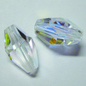 EK Success - Jolee's Jewels - Crystallized Swarovski Elements Collection - Jewelry Beads - Polygon - 12 mm x 8 mm - Crystal Aurora Borealis