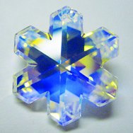 EK Success - Jolee's Jewels - Crystallized Swarovski Elements Collection - Jewelry Pendant - Snowflake - 20 mm - Crystal Aurora Borealis