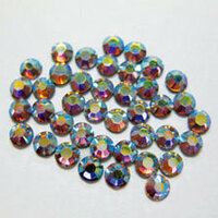 EK Success - Jolee's Jewels - Crystallized Swarovski Elements Collection - Flat Back Hotfix Jewels - 3 mm - Crystal Aurora Borealis