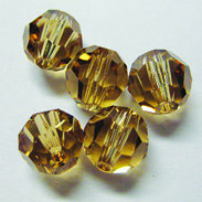 EK Success - Jolee's Jewels - Crystallized Swarovski Elements Collection - Jewelry Beads - Round - 8 mm - Light Colorado Topaz