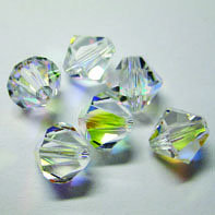 EK Success - Jolee's Jewels - Crystallized Swarovski Elements Collection - Jewelry Beads - Bicone - 8 mm - Crystal Aurora Borealis