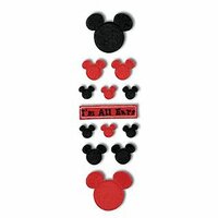 Disney Adhesive Tiles - Red and Black Mickey Icon