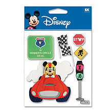 EK Success - Disney - 3 Dimensional Stickers - Race Car Mickey, CLEARANCE