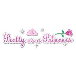 EK Success Disney Collection Title Stickers - Pretty as a Princess, CLEARANCE