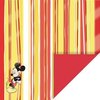 EK Success Disney Collection Patterned Paper - Mickey and Stripes Double Sided