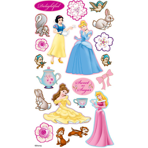 EK Success - Disney Collection - 3 Dimensional Puffy Stickers - Princess Sweet as Sugar