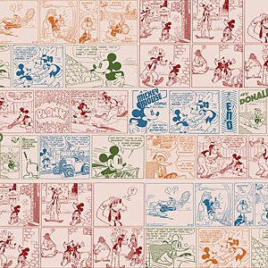 EK Success Disney Collection Patterned Paper - Vintage Mickey Comic Paper