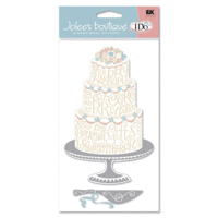 EK Success - Jolee's Boutique Jumbo Stickers - I Do Wedding Collection - The Cake, CLEARANCE