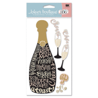 EK Success - Jolee's Boutique Jumbo Stickers - I Do Wedding Collection - The Toast Bottle, CLEARANCE