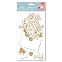 EK Success - Jolee's Boutique Jumbo Stickers - I Do Wedding Collection - The Bouquet Invite, CLEARANCE