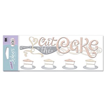 EK Success - Jolee's Boutique Title Wave Stickers - I Do Wedding Collection - Cut The Cake, CLEARANCE