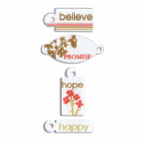 EK Success - Inspirables - Beauty Collection - Frosted Tags, CLEARANCE