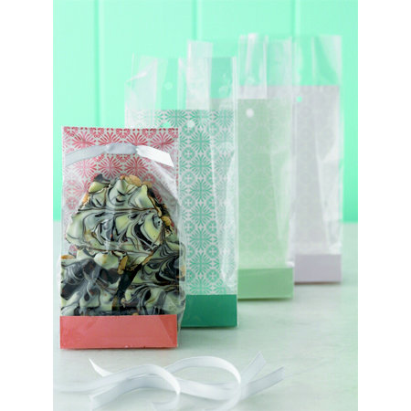 Martha Stewart Crafts - Cellophane Goodie Bag Kit - Multipack - Medium - Floral Burst, BRAND NEW