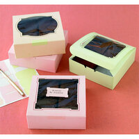 Martha Stewart Crafts - Square Cookie Box Kit - Pink Green and Butter, BRAND NEW
