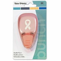 EK Success - Paper Shapers - Double Punch - Double Support Ribbon - Breast Cancer