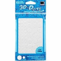 3-D Dots - Adhesive Foam Discs - White - 1/16" Thick