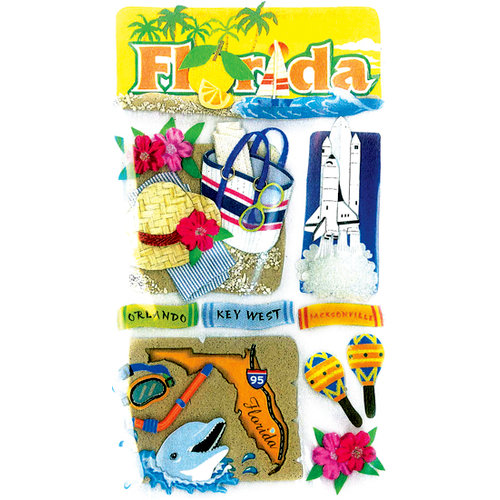 EK Success - Jolee's Boutique - 3 Dimensional Stickers - Florida