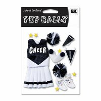 EK Success - Pep Rally Dimensional Stickers - Cheerleading - Black, CLEARANCE