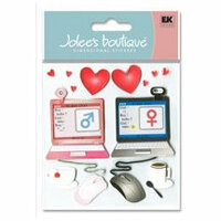 EK Success - Jolee's Boutique - 3 Dimensional Stickers - Internet Dating, CLEARANCE