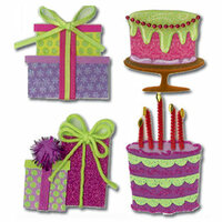 EK Success - Jolee's Boutique - 3 Dimensional Stickers - Bday Cakes and Presents