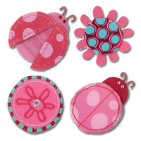 EK Success - Jolee's Boutique - 3 Dimensional Stickers - Ladybugs and Flowers, BRAND NEW