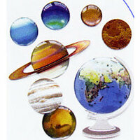 EK Success - Jolee's Boutique - Dimensional Stickers - The Globe and Planets