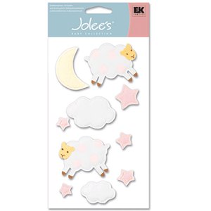 EK Success - Jolee's - Baby Collection - Pink Sheep and Moon, CLEARANCE