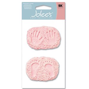 EK Success - Jolee's - Baby Collection - Pink Hand and Foot Prints