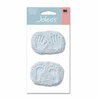 EK Success - Jolee's - Baby Collection - Blue Hand and Foot Prints, CLEARANCE